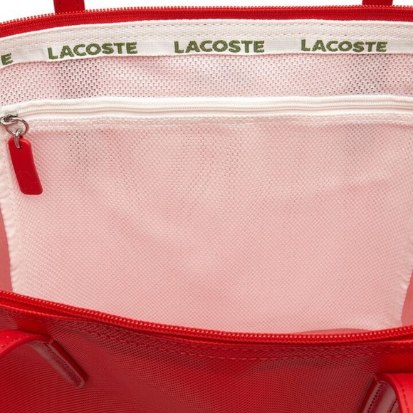 Lacoste Red Solid Tote Bag - Picture 9 of 16